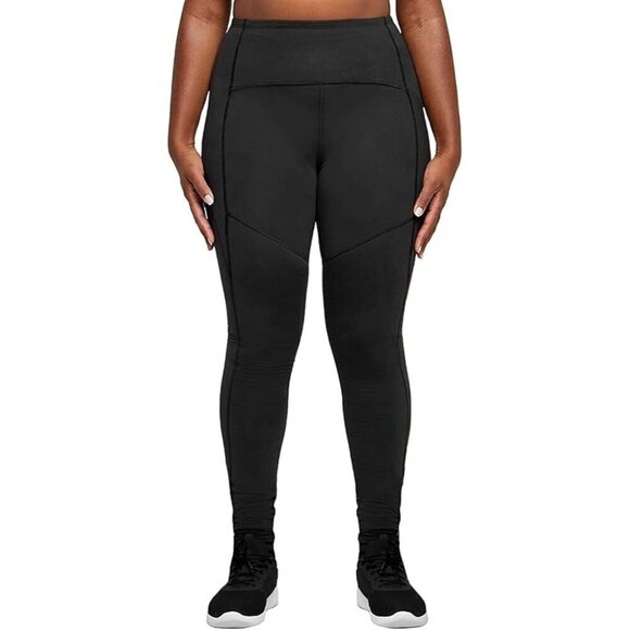 Thinx Black Moderate Period Absorbent Side Pocket Athletic Leggings L - Picture 1 of 4